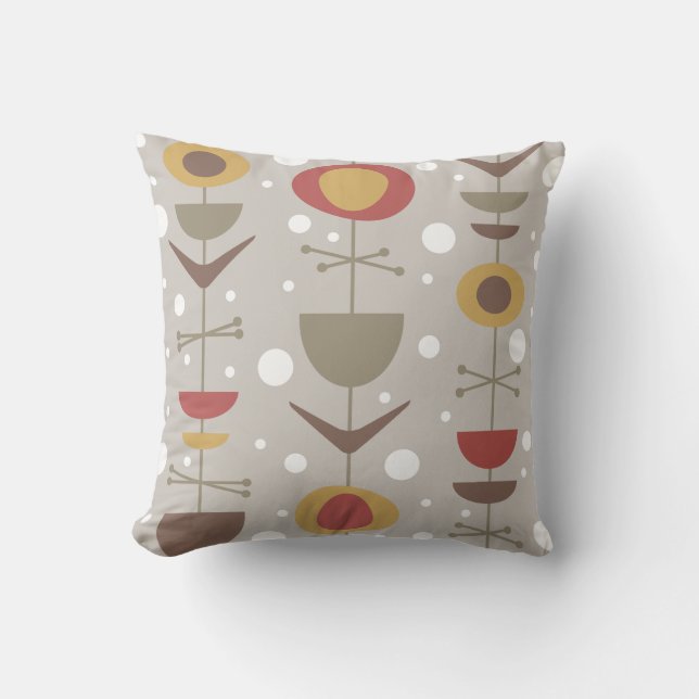 Almofada Meio século Moderno Jardim Multicolor (Frente)