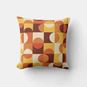 Almofada Meio século Moderno Meio círculo amarelo e laranja