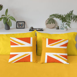 Almofada Meio Union Jack Laranja