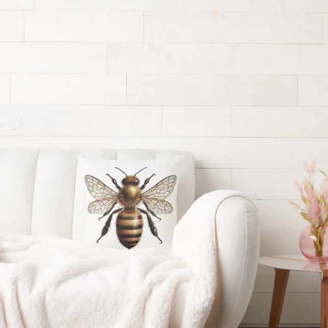 Almofada Mel Bee Botânica Arte Inspirada (Sofá)