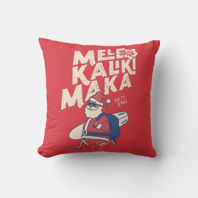 Almofada Mele Kalikimaka - Papais noeis engraçados Natal no (Frente)