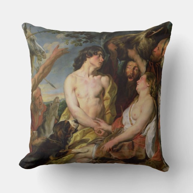 Almofada Meleager e Atalanta (óleo em canvas) (Frente)