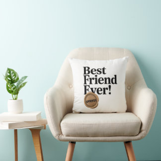 Almofada Melhor Amigo De Sempre - design de texto Aprovado