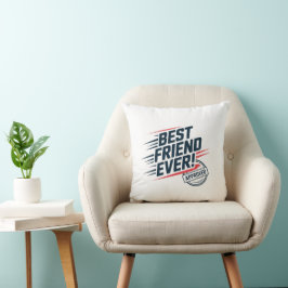 Almofada Melhor amigo de sempre, design de texto aprovado