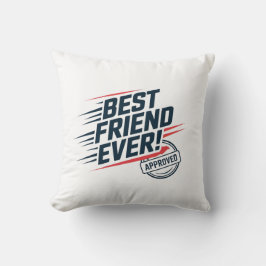 Almofada Melhor amigo de sempre, design de texto aprovado