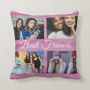 Almofada Melhor Amigos Personalizados 4 Fotos Colagem de Fo