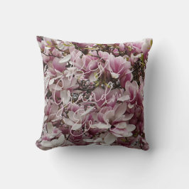 Almofada Melhor Avó Alguma Vez Rosa Magnolia Floral Flor