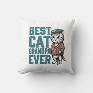 Almofada Melhor Avô de Gato de Todos os Tempos Camisa Vinta