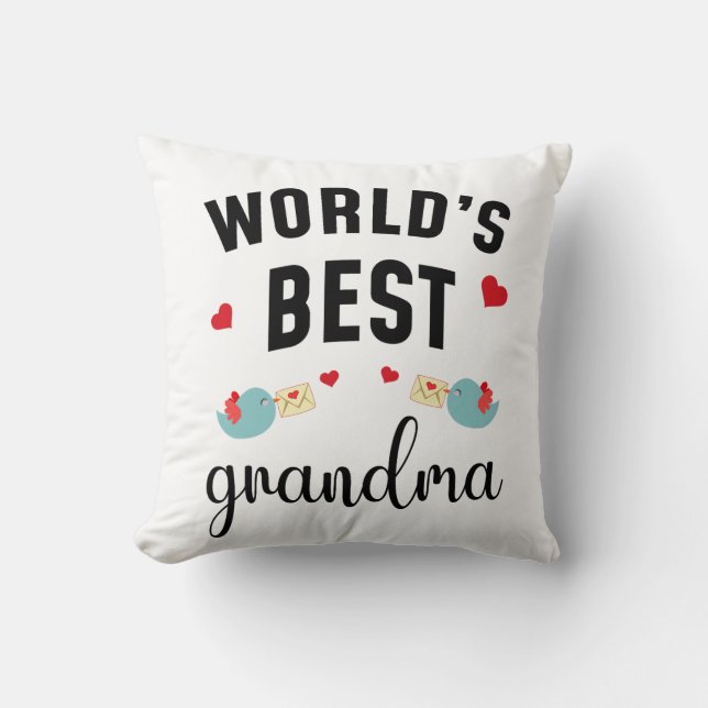Almofada Melhor Avó do Mundo – Presente Perfeito Para a Avó (Frente)