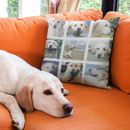 Almofada Melhor Cachorro de Todos Colagem de Fotos Moderna