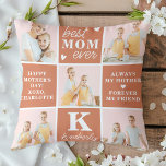 Almofada Melhor Colagem de Fotografias do Monograma Persona<br><div class="desc">Apresentando o presente perfeito para o melhor MOM de todos os tempos - um travesseiro personalizado de colagem fotográfica! Este na moda e travesseiro moderno apresentam espaço para 5 imagens especiais, criando um dom único e sentimental que qualquer mãe adoraria. Com os espaços para adicionar uma inicial e um nome...</div>