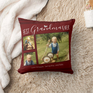 Almofada Melhor Colagem Personalizada De Fotos De Vovó