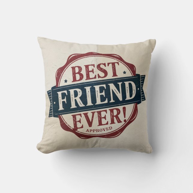 Almofada Melhor design de texto Já Aprovado (Frente)