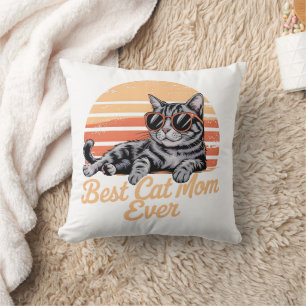 Almofada Melhor Gato Mãe Nunca Suei - Gato Legal com Sungl