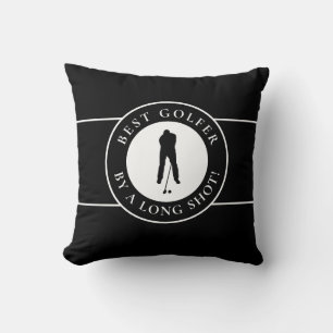 Almofada Melhor Golfista Preto e Branco Por Uma Grande Marg