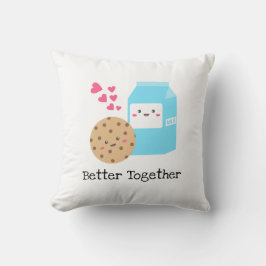 Almofada Melhor Junto Leite Kawaii e Biscoitos Amor Justo