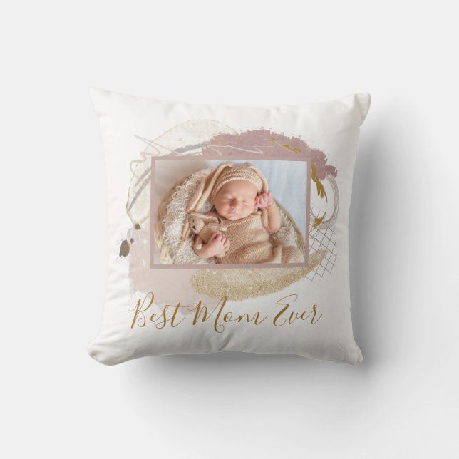 Almofada Melhor Mãe Alguma Fotografia Moderna (Frente)
