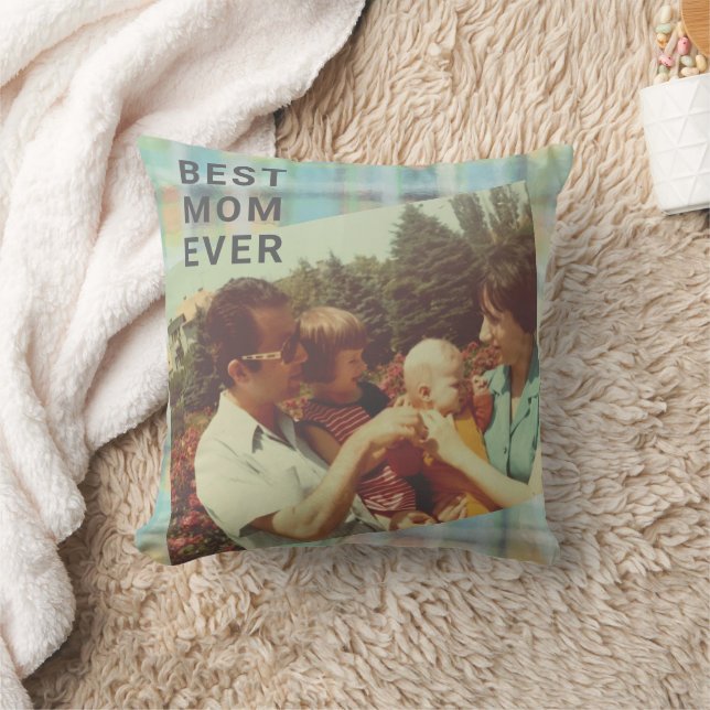 Almofada Melhor Mãe Alguma vez personalizada pastel de xadr (Cobertor)