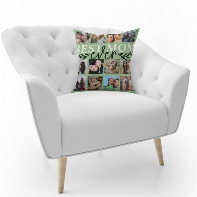 Almofada Melhor Mãe Alguma Vez Verde Fotografia Coletiva Ca (Criador carregado)