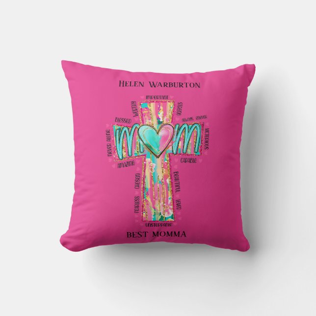 Almofada Melhor Mãe Cristã Personalizada (Frente)