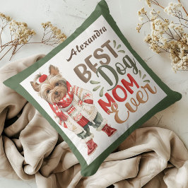 Almofada Melhor Mãe de Cachorro Alguma Vez Aquecida Yorkie 