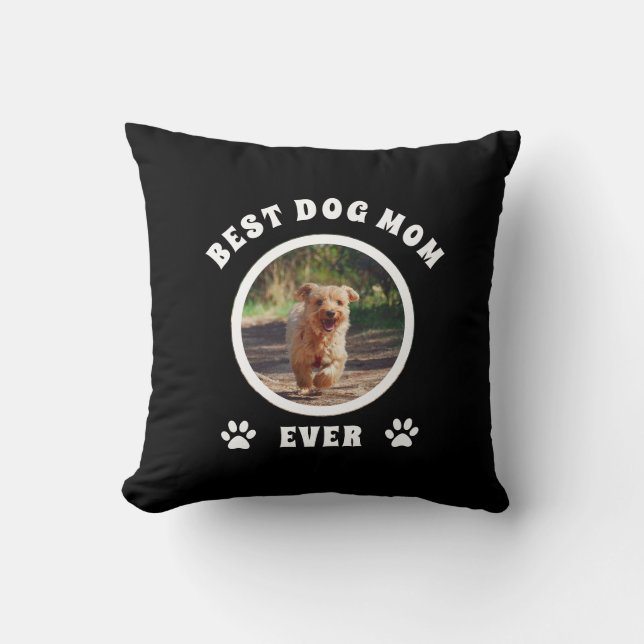 Almofada Melhor Mãe de Cachorro do Mundo Personalizado com  (Frente)