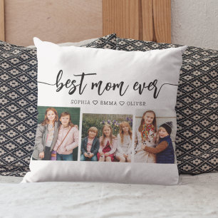 Almofada Melhor Mãe de Todos - Colagem de Fotos do Dia de a