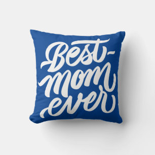 Almofada Melhor Mãe de Todos os Tempos Escrito à Mão Azul M