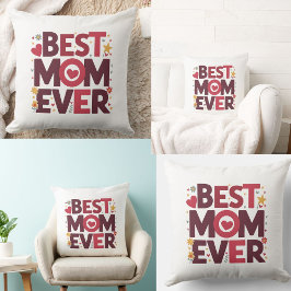 Almofada Melhor Mãe do Mundo Corações Fofo Mãe