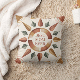 Almofada Melhor Mãe do Mundo Travesseiro Boho Presente