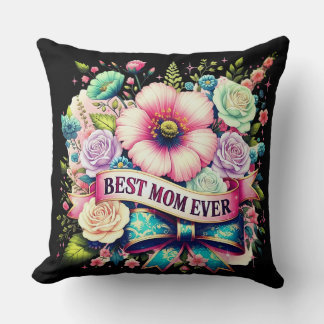 Almofada Melhor Mãe do Mundo Travesseiro Floral – Rosa Vint
