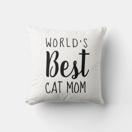 Almofada Melhor Mãe Gato do Mundo - Personalizável