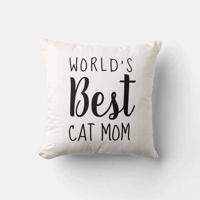 Almofada Melhor Mãe Gato do Mundo - Personalizável (Frente)