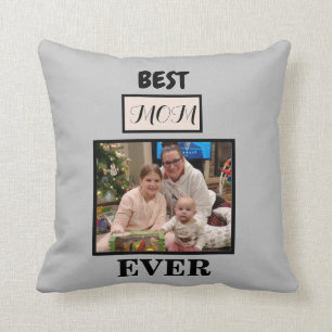 Almofada Melhor mãe já beige e Travesseiro decorativo de