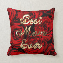 Almofada Melhor Mãe Já Corta Rosas vermelhas Floral