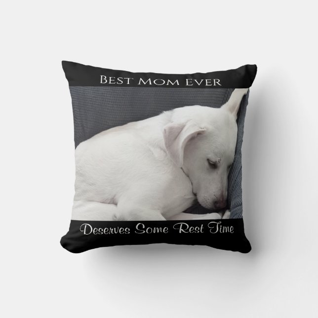 Almofada Melhor Mãe Nunca Merece Algum Cachorro Bonito No T (Frente)