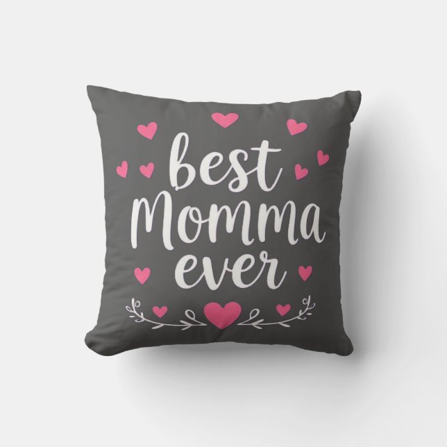 Almofada melhor mamãe de todas cinza (Frente)