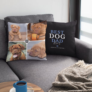 Almofada Melhor Pai De Cão Em 4 Fotografias Personalizadas