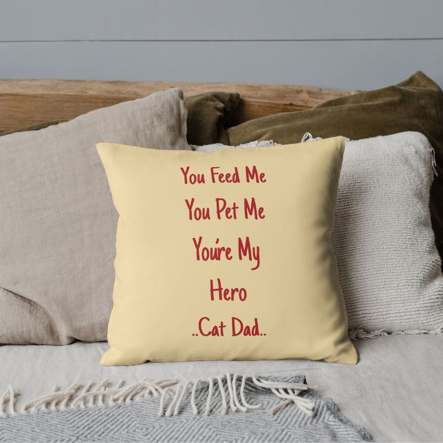 Almofada Melhor Pai de Gato de Todos Personalizado Presente (Criador carregado)