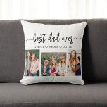 Almofada Melhor Pai de sempre - Colagem de fotos do Dia de<br><div class="desc">Comemore o Dia de os pais com o melhor Pai do Travesseiro decorativo de Colagem de Fotos. Esta manutenção personalizada apresenta uma bela coleção de fotos queridas, capturando momentos especiais com o seu pai. Feito com materiais de alta qualidade, adiciona um toque na moda e sentimental a qualquer espaço, perfeito...</div>