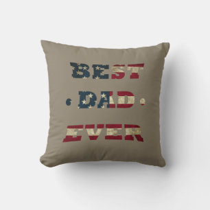 Almofada melhor pai de sempre com a bandeira americana