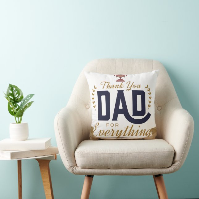 Almofada Melhor Pai – Design de Agradecimento (Cadeira)