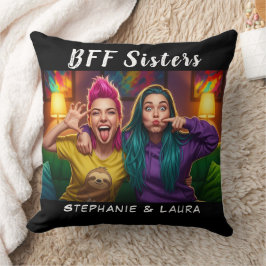 Almofada Melhores Amigas Irmãs Divertidas BFF