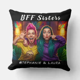 Almofada Melhores Amigas Irmãs Divertidas BFF