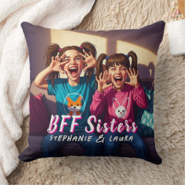 Almofada Melhores Amigas Irmãs Engraçado 
