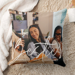 Almofada Melhores Amigos Amigas Texto Sobreposto Script Chi