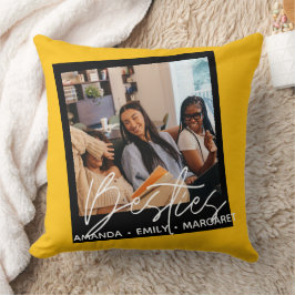 Almofada Melhores Amigos Amigas Texto Sobreposto Script Chi