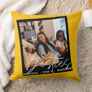 Almofada Melhores Amigos Amigas Texto Sobreposto Script Chi