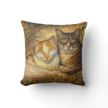 Melhores Amigos Gatos inspirados em Klimt