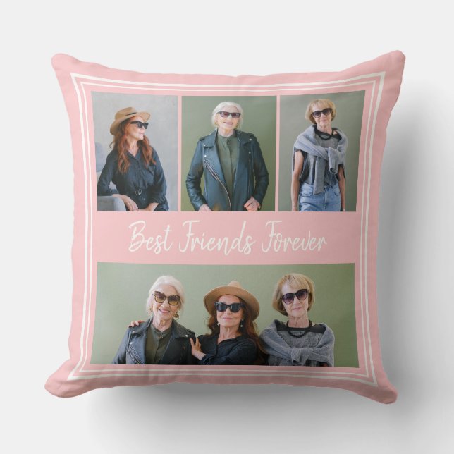 Almofada Melhores Amigos Para Sempre Foto Personalizada (Frente)
